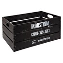 Juego de 3 cajas de metal "Indus" Negro Negro