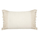 Cojín de macramé Blanco marfil, 30x50 cm Blanco marfil