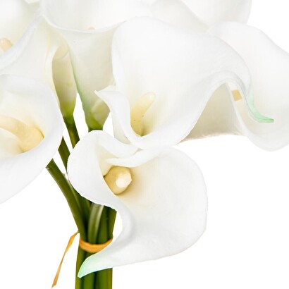 Ramo de 8 calas artificiales blanco, h.36 cm