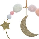 Decoración de pared infantil "Luna" 14x21 cm Multicolor