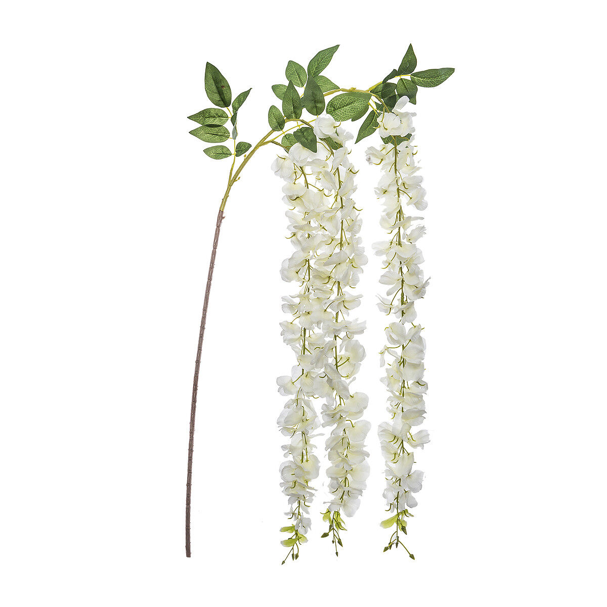 Tallo de glicina artificial Blanco, H.130 cm Blanco