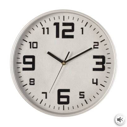 Reloj plateado "elian" &Oslash; 30 cm