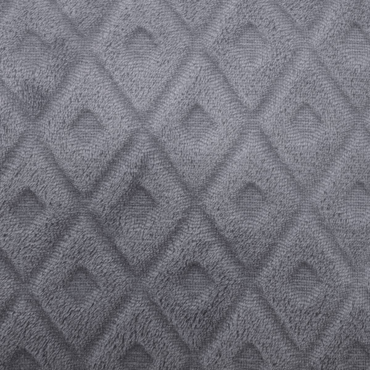 Manta "Diamante", franela Gris pizarra, 125x150 cm Gris pizarra