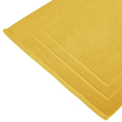 Alfombra de ba&ntilde;o "praia" amarillo mostaza, 50x70 cm, 700 g/m&sup2;