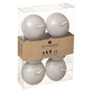 Juego de 6 velas flotantes Gris topo, 25g Gris topo