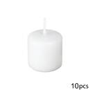 Juego de 10 velas Blanco, 45g Blanco