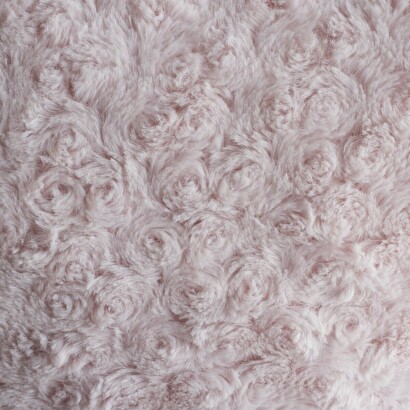 Coj&iacute;n "coraz&oacute;n", boucl&eacute; rosa, 28x36 cm