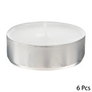 Juego de 6 velas de té Blanco, 40g Blanco