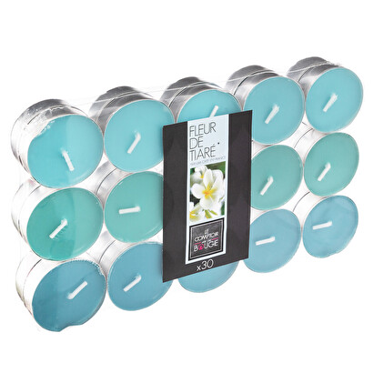 Lote de 30 velas perfumadas flor de tiar&eacute;, 350g
