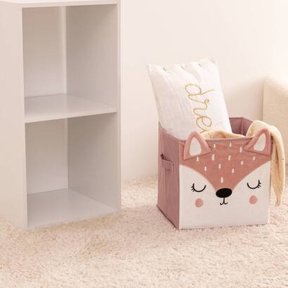 Caja de almacenamiento "cierva" rosa, 29x29 cm