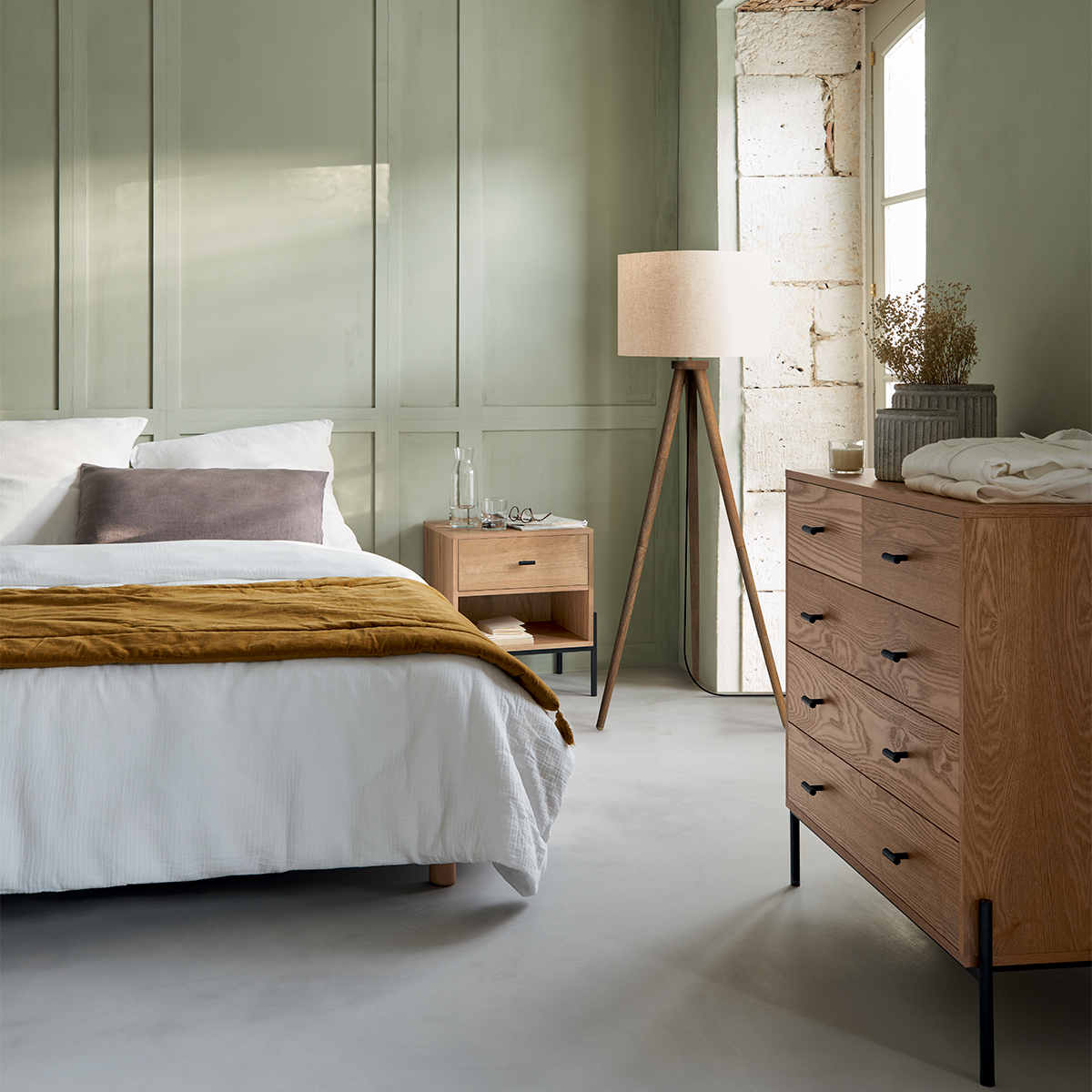 Juego de cama de 3 piezas "Flora" Gasa de algodón, Blanco, 240x220 cm Blanco