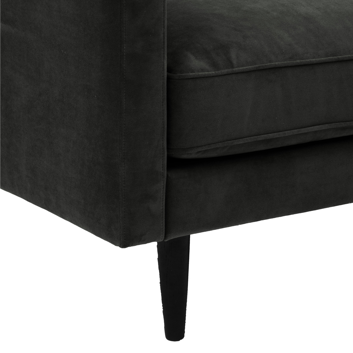 Sillón XL "Candice" Terciopelo, Verde Caqui Verde caqui