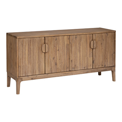 Aparador de 4 puertas "sabor" acacia, 160x80 cm