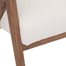 Sillón "Amza" Bouclette, Blanco Blanco