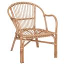 Sillón "Neta" Ratán, Tela Blanca Blanco