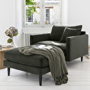 Sillón XL "Candice" Terciopelo, Verde Caqui Verde caqui