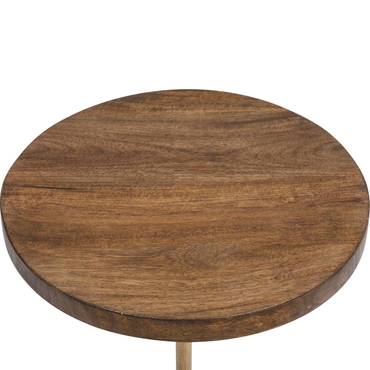 Mesa Auxiliar "Neith" Madera de mango, D.35 cm Madera natural