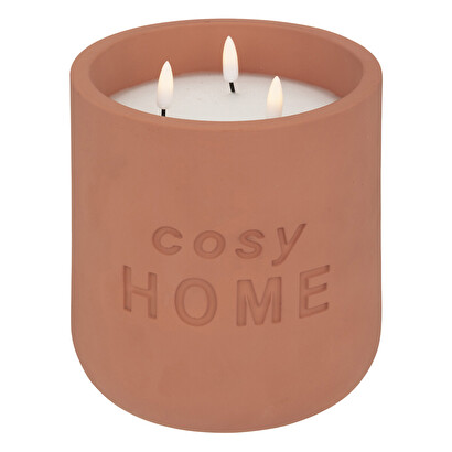 Vela led "acogedor" rosa terracota, 3,2 kg