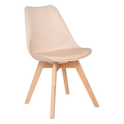 Silla "baya", patas de haya beige