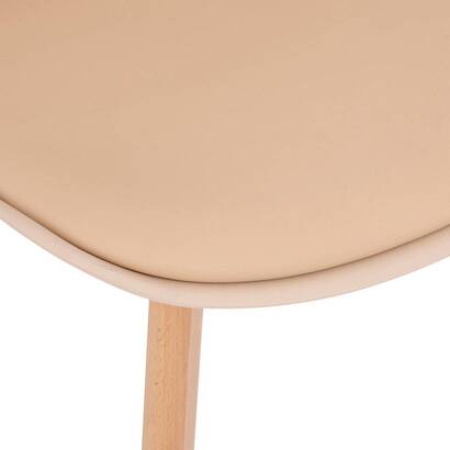 Silla "baya", patas de haya beige