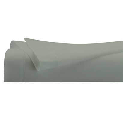 S&aacute;bana plana, percal verde, 240x290 cm