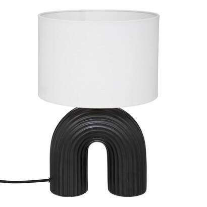 L&aacute;mpara "eidel", cer&aacute;mica negro, 40,5 cm