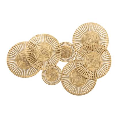Decoraci&oacute;n de pared "alexa" dorado, 99x71 cm