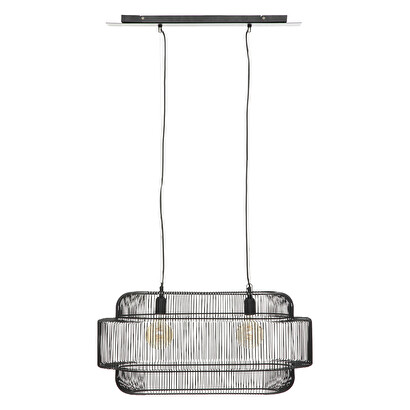 L&aacute;mpara colgante "stora" metal negro, d.72,5 cm