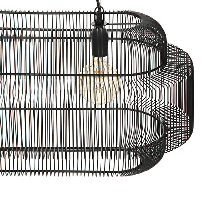 L&aacute;mpara colgante "stora" metal negro, d.72,5 cm