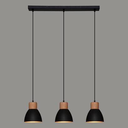 L&aacute;mpara colgante "desy" metal negro, l.64 cm