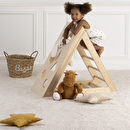 Triángulo de escalada para niños Pino, 78x43,5 cm Madera natural
