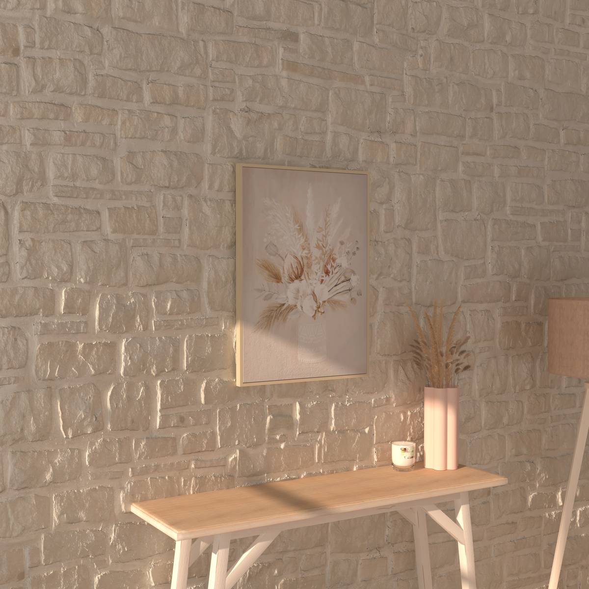 Lienzo "Tida" Madera 50x70 cm Madera natural