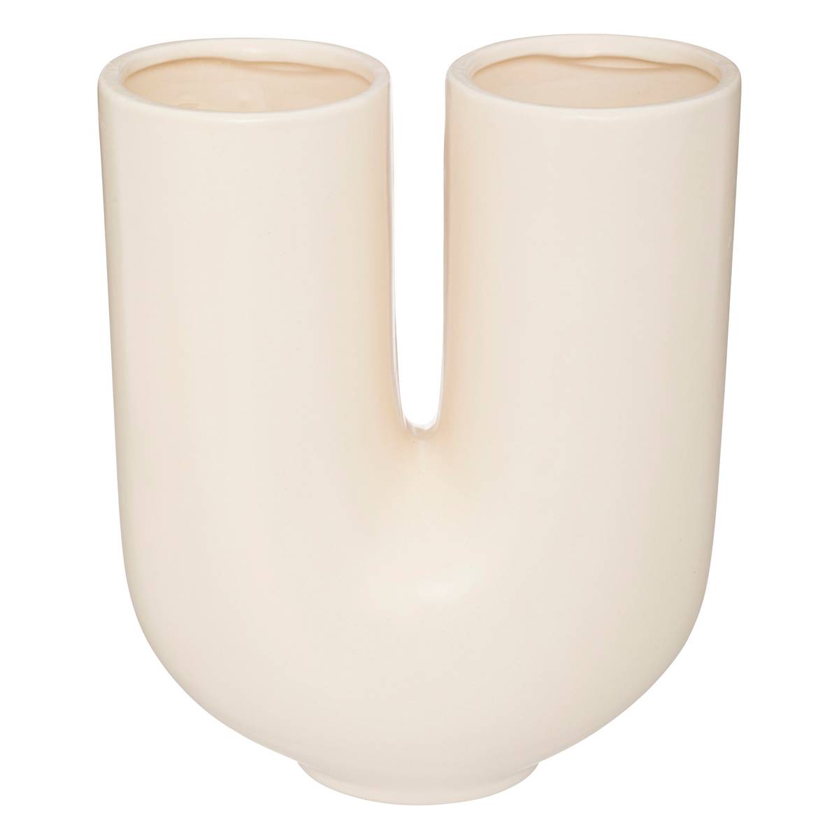 Jarrón "Rivi", cerámica Blanco, H.30 cm Blanco