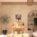 Lienzo enmarcado 'Eliane' 58x78 cm Beige