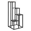 Soporte para plantas Metal negro, H.86,5 cm Negro