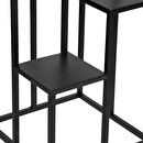 Soporte para plantas Metal negro, H.86,5 cm Negro