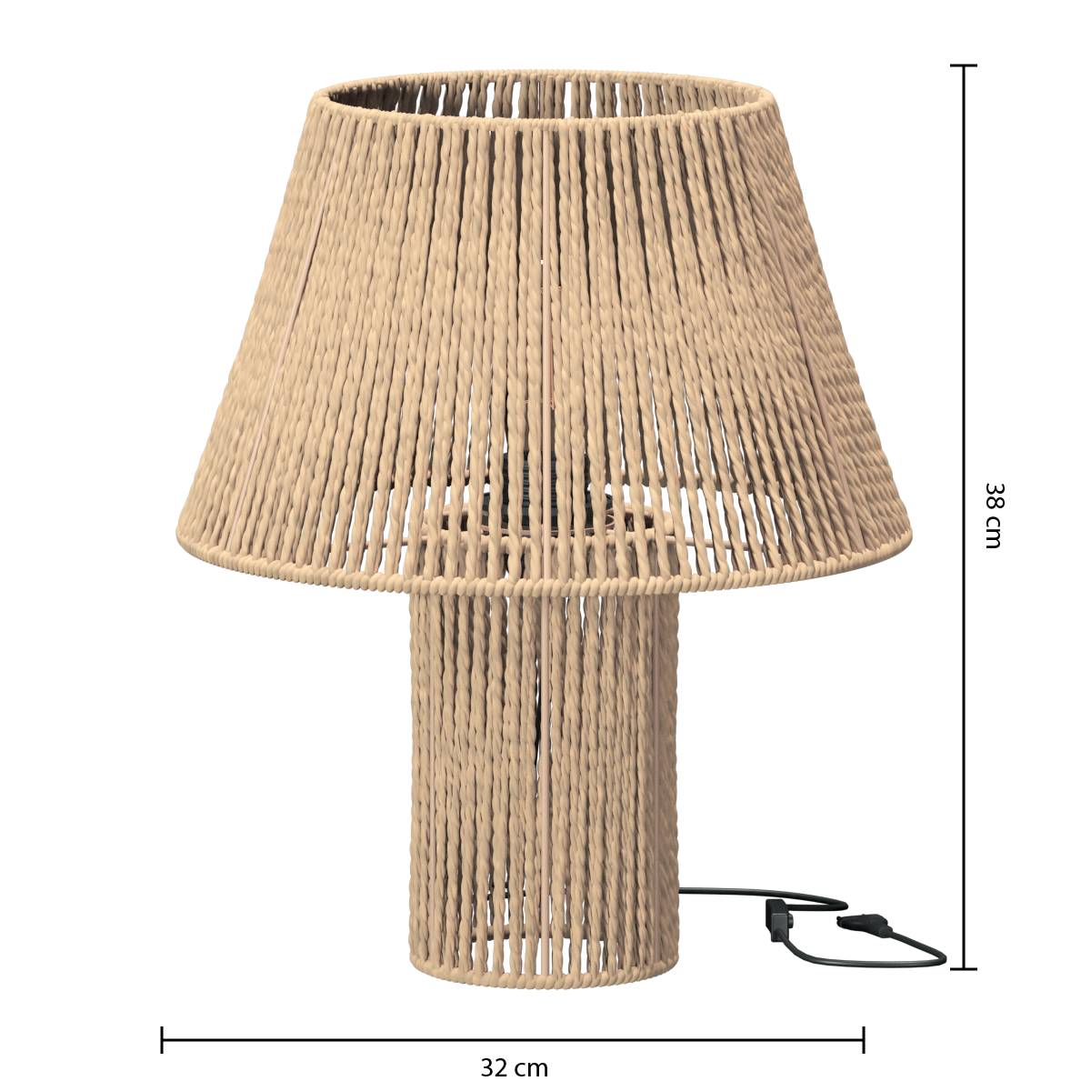 Lámpara "Salva" H.38 cm Beige