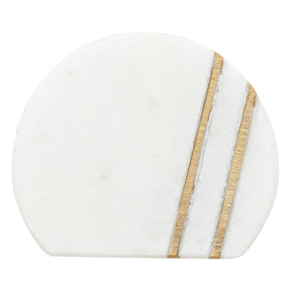 Pomos de mueble x2 "maeva" m&aacute;rmol y lat&oacute;n, d.4 cm