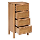 Chiffonier "Tiria" H.103 cm, 4 cajones Madera natural