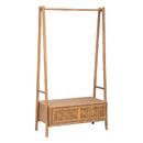 Mueble de entrada 1 cajón "Tiria" Chapa de fresno, H.162 cm Madera natural