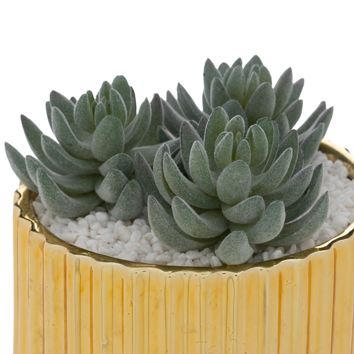 Planta artificial Maceta de cerámica, H.14 cm Oro