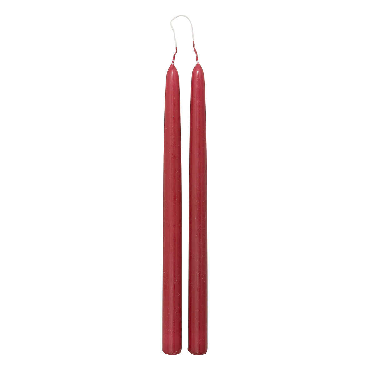 Juego de 2 velas de palo "Hugo" Rojo, 70g Rojo