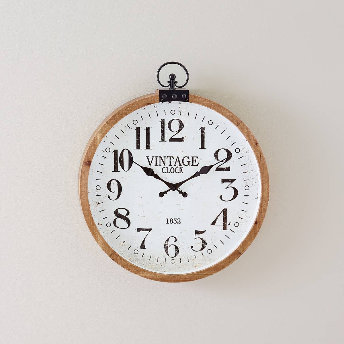 Reloj "Yago" D.57 cm Madera natural
