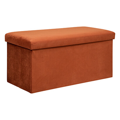 Puf plegable doble "lilou" terciopelo, 76x38 cm