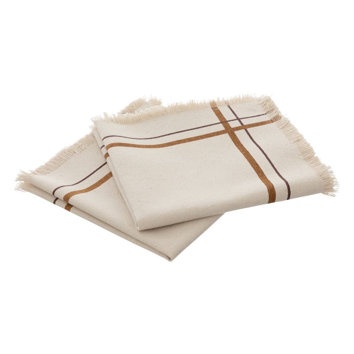 Juego de 2 servilletas "Ray" Beige, 40x40 cm Beige