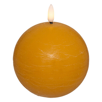 Vela de bola led "molia" amarillo, d. 10 cm