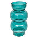 Jarrón de vidrio "Be vintage" Azul Teal, H.25 cm Azul pato
