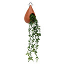 Planta colgante gota Maceta de cerámica, H.60 cm Marrón caramelo