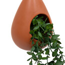Planta colgante gota Maceta de cerámica, H.60 cm Marrón caramelo