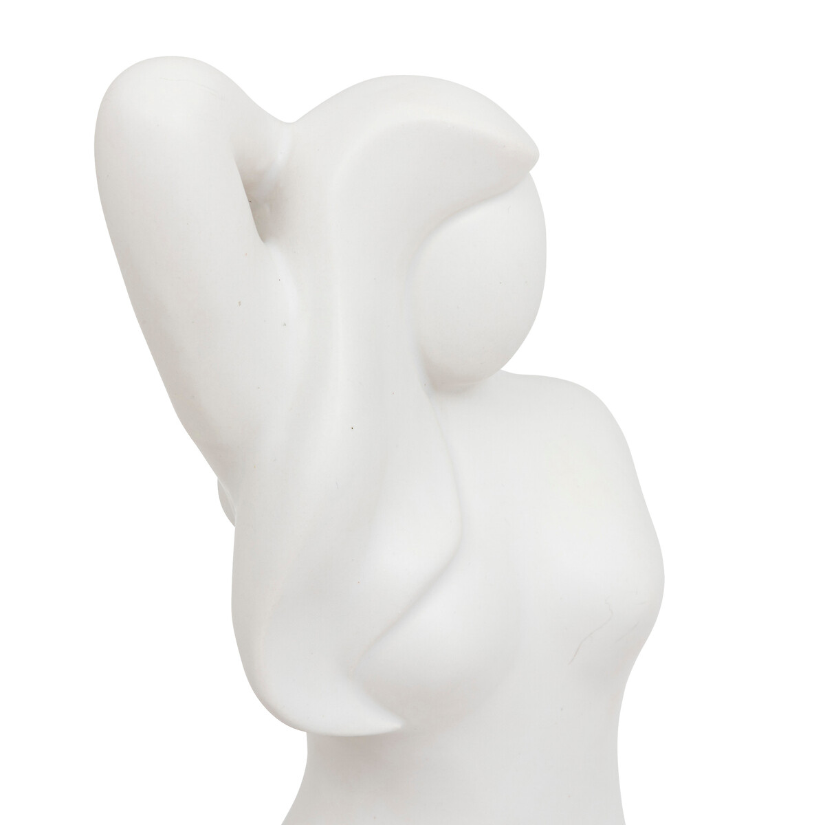 Estatua de mujer "Soleya" Cerámica, Blanco, H.28 cm Blanco